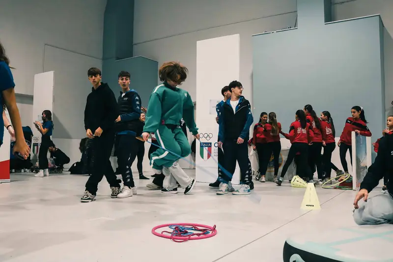 Attività motoria per le scuole nella palestra del Festival dello Sport