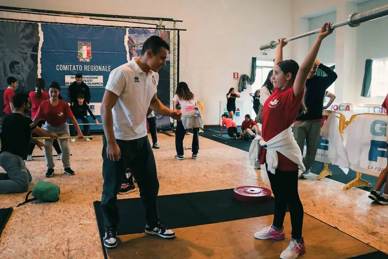 Prova di pesistica olimpica con tecnico FIPE Abruzzo